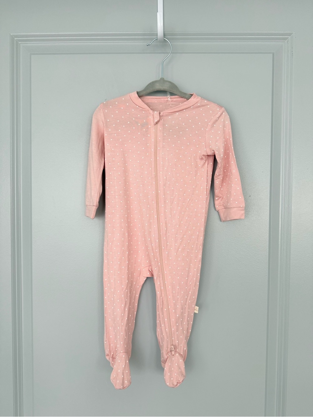 Milkberry Cozy Pink Polka-Dot Footie